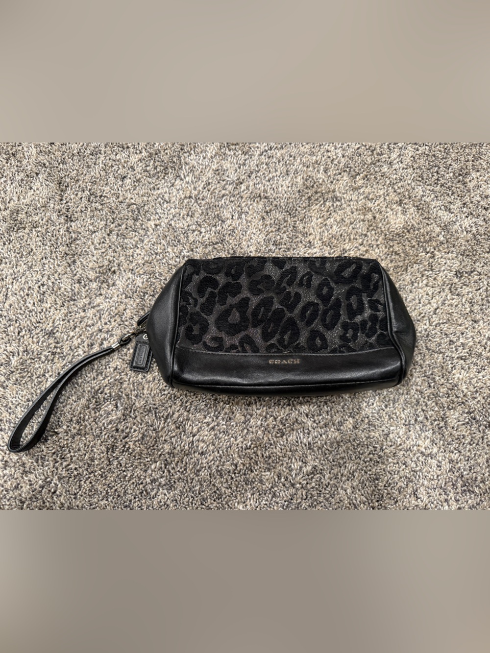 Coach Madison Ocelot wristlet EUC